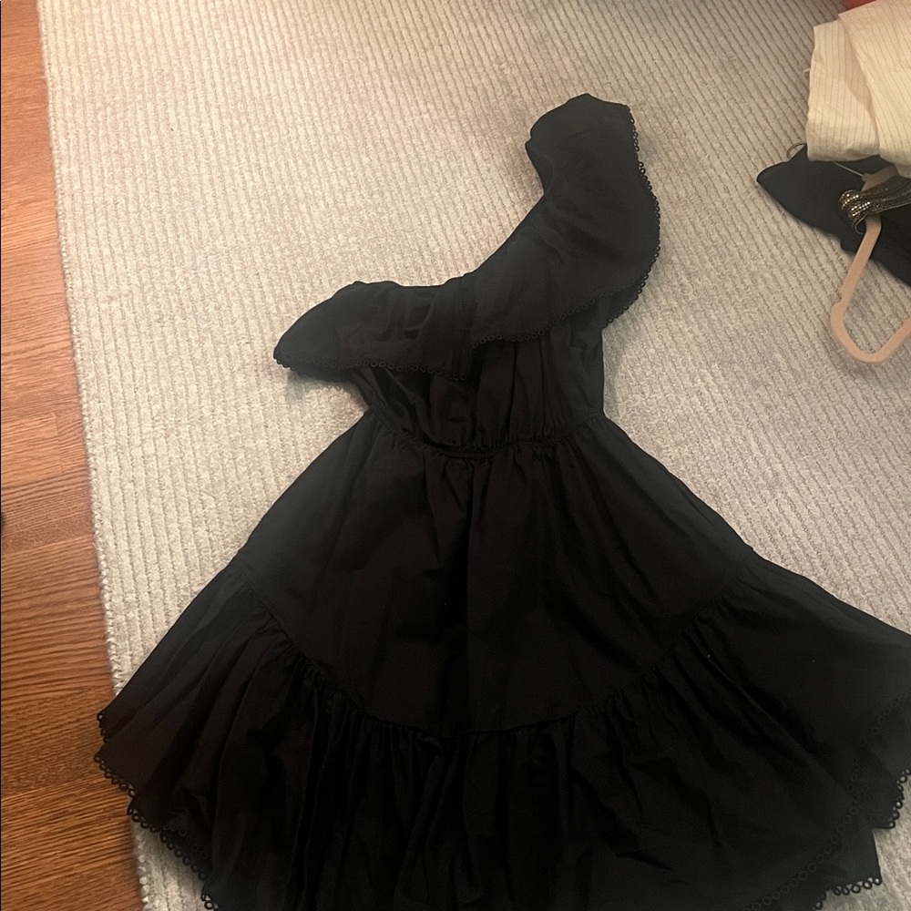 Free People Black One-Shoulder Dress